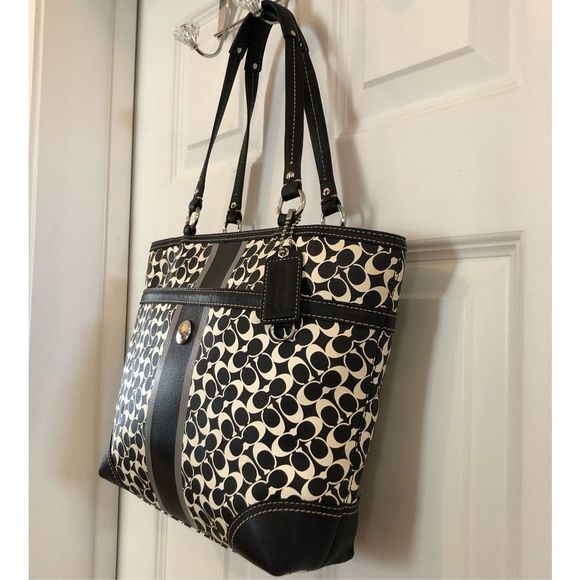 COACH - Chelsea Signature Heritage Stripe Tote. Beautiful & FLAWLESS CONDITION! - Picture 16 of 16